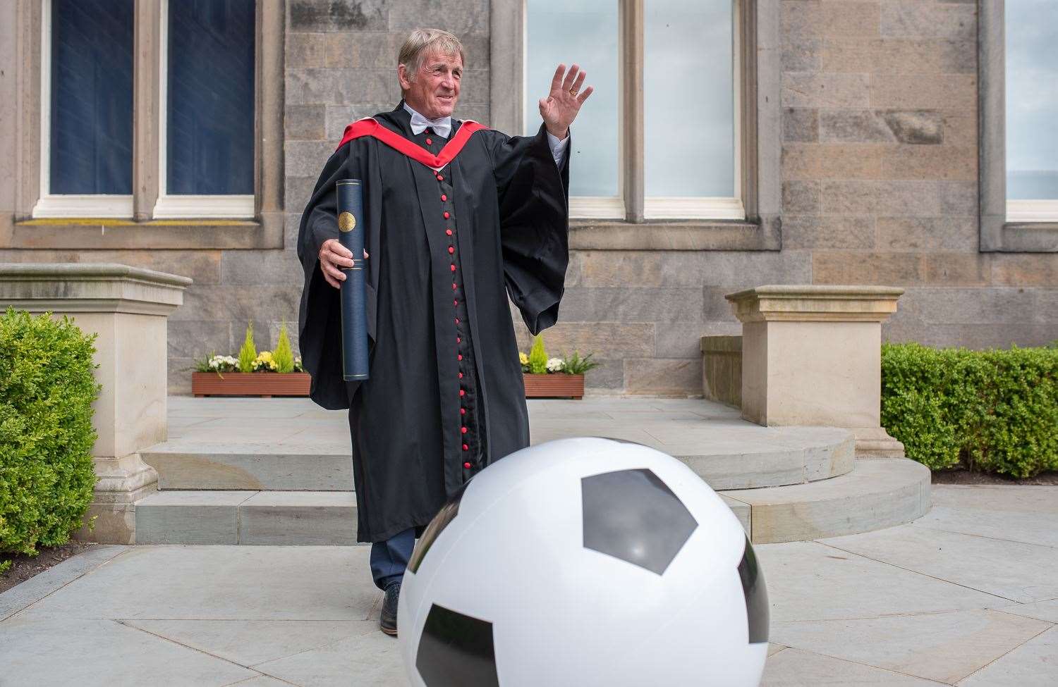 Sir Kenny joined students who missed out on in-person graduations in 2020 for the celebrations (St Andrews University/PA)