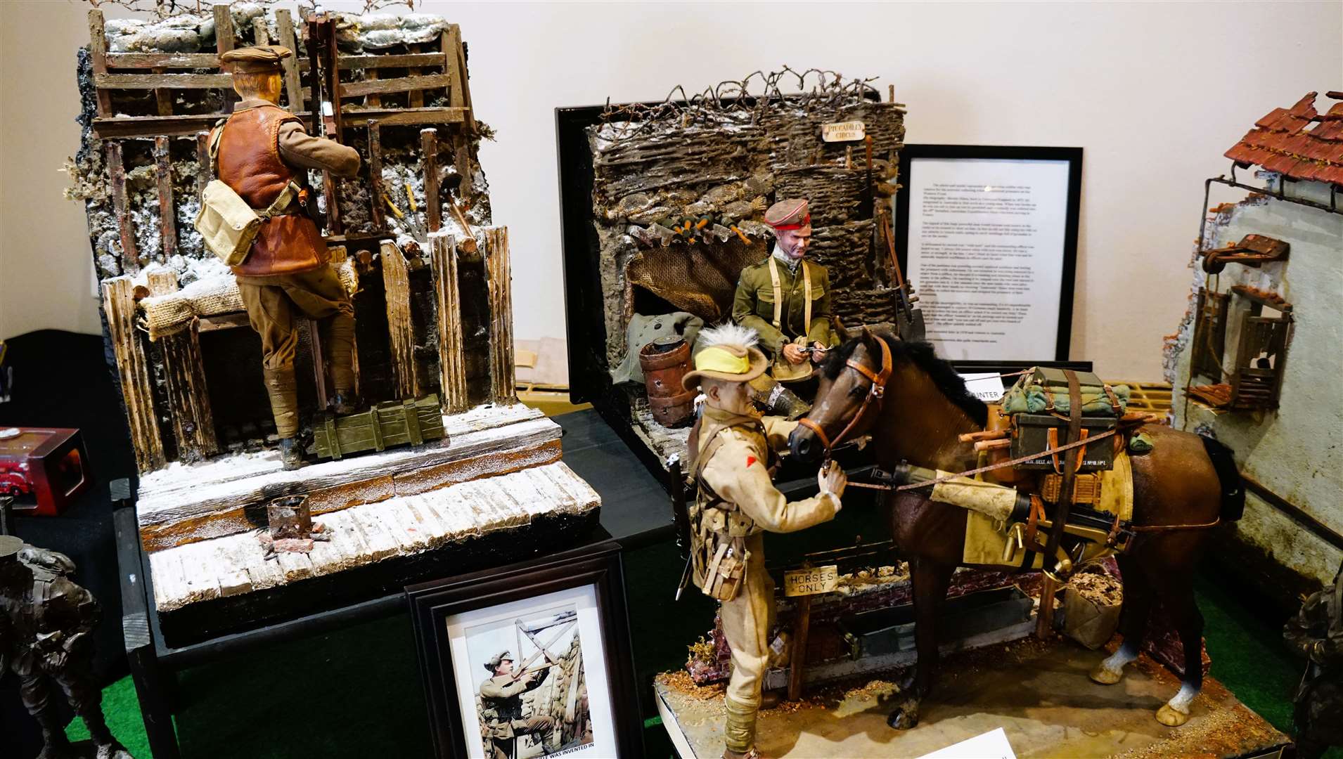 John Brotherston's WWI dioramas are a display of his meticulous skills in model-making. Picture: DGS