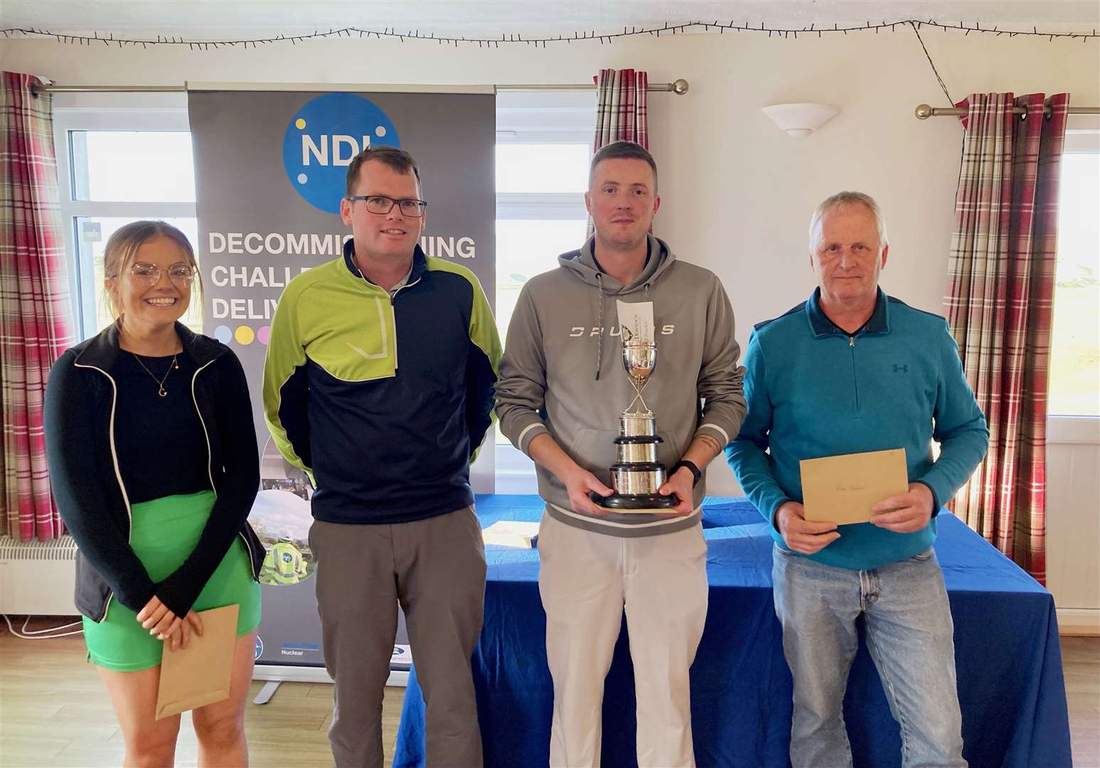 The winning team from Saturday’s Safari Open, the Swingers – (from left) Mollie O’Brien, Brent Munro, Lee Malcolm and Leslie Malcolm.