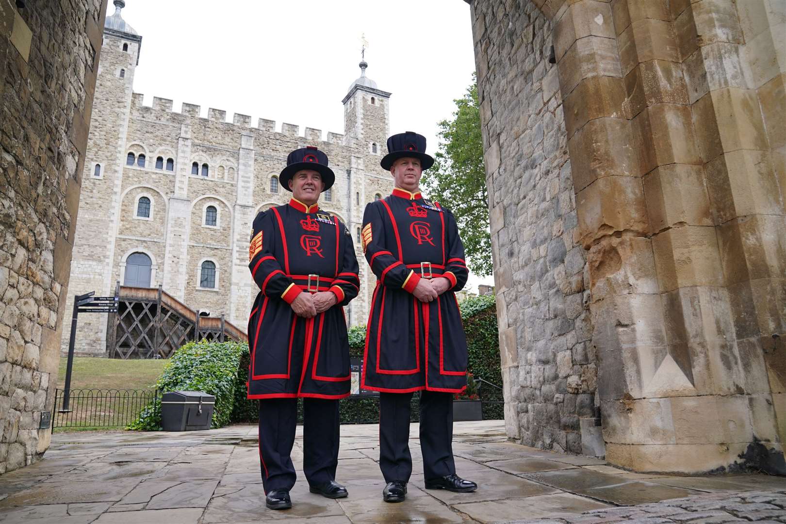 New Chief Yeoman Warder Rob Fuller (left) and Yeoman gaoler Clive Towell (Lucy North/PA)
