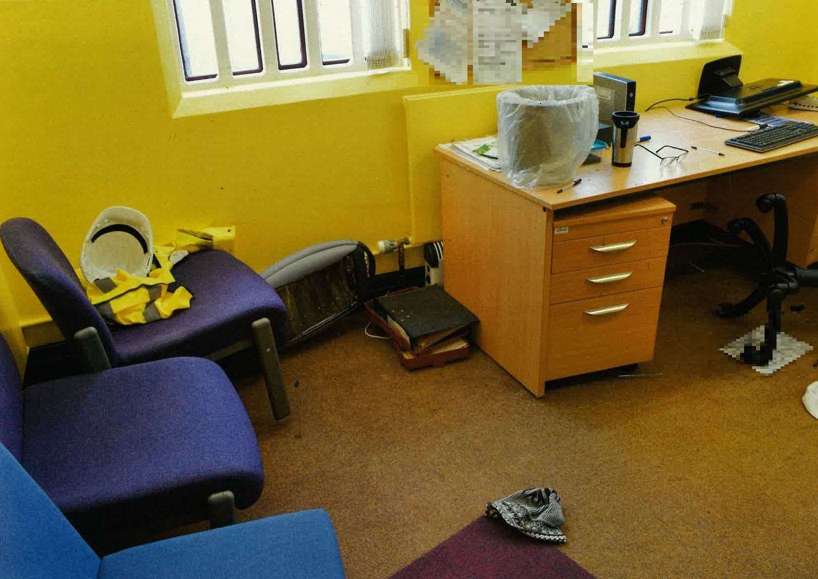 The scene of the incident in which prison officer Paul Edwards was attacked at HMP Belmarsh (Met Police/PA)