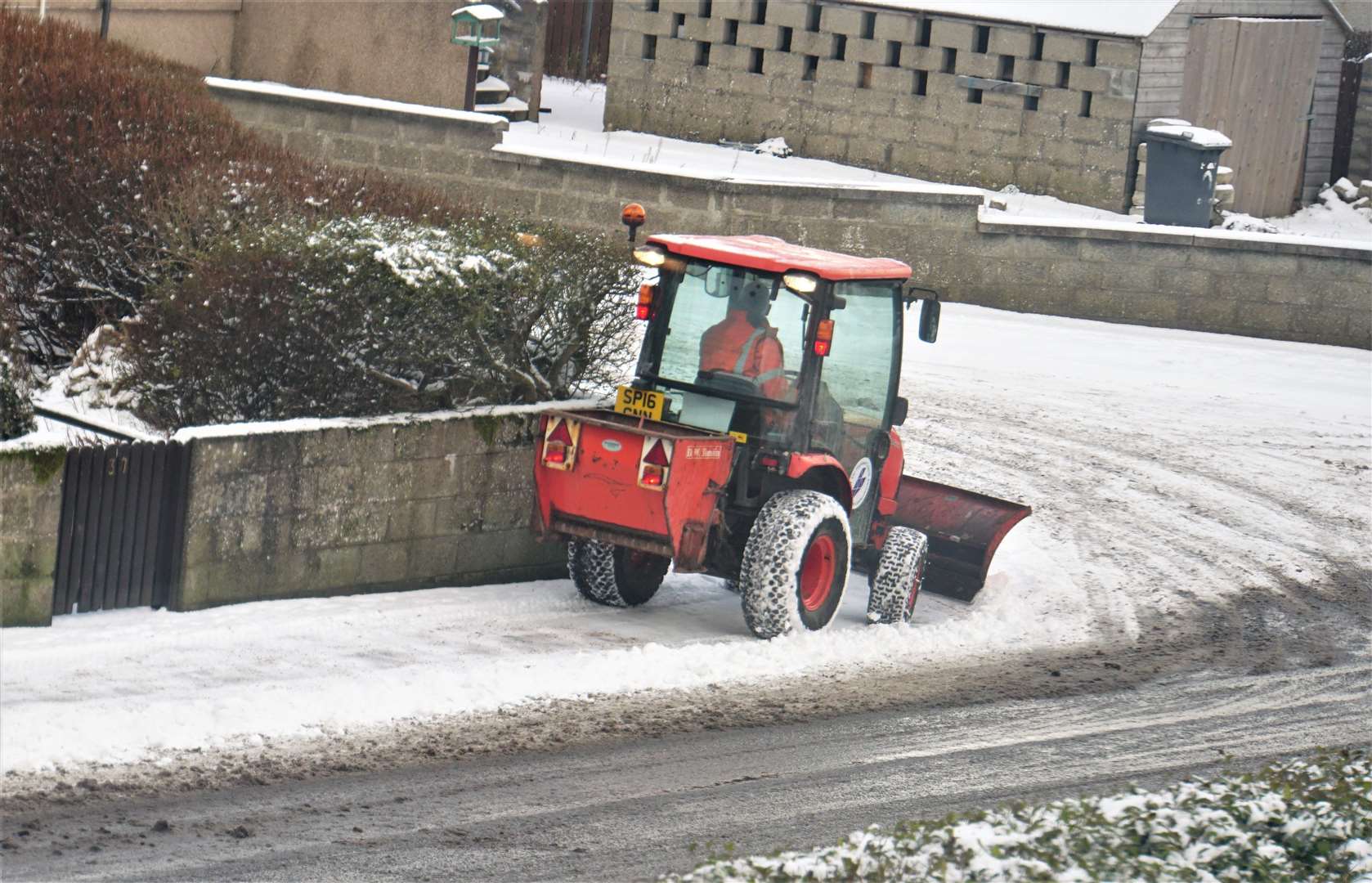 Clearing snow in Wick. Picture: DGS