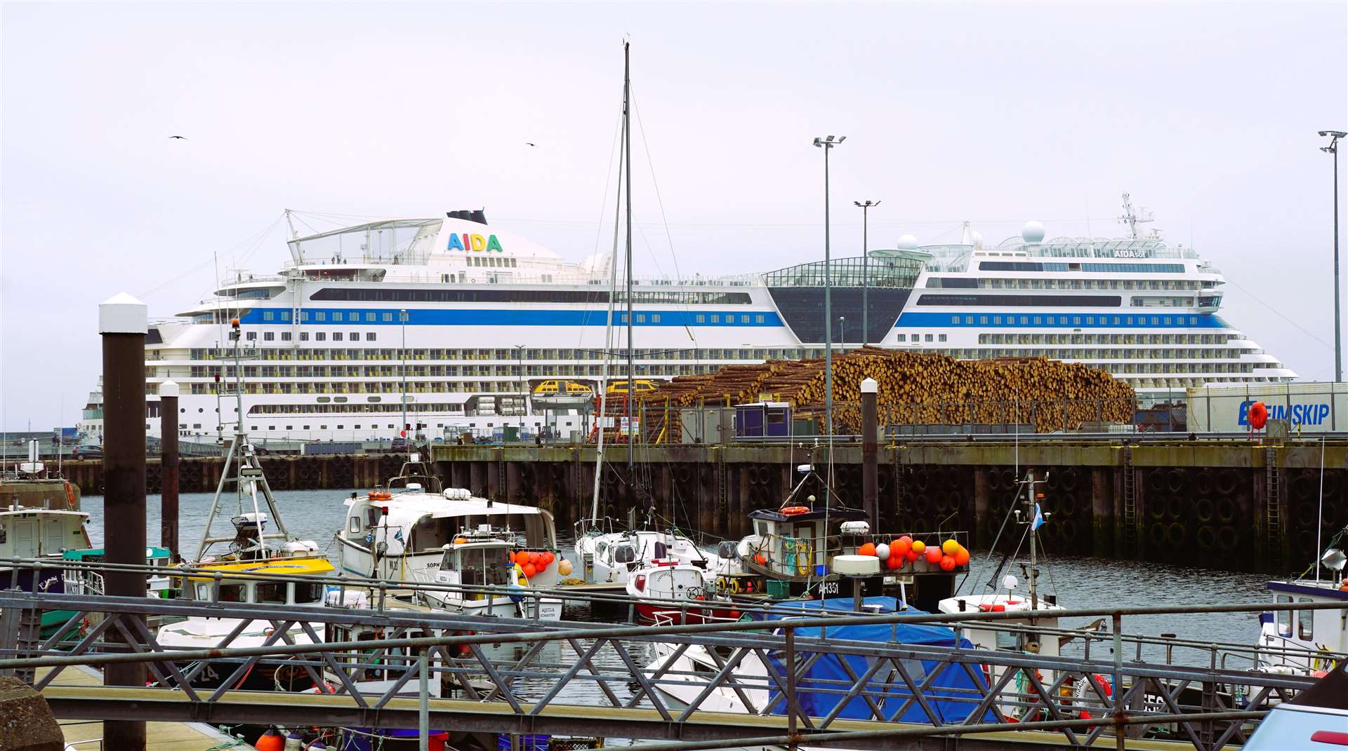 The AIDAsol berthed at St Ola Pier and is the largest ship to visit the harbour. Picture: DGS