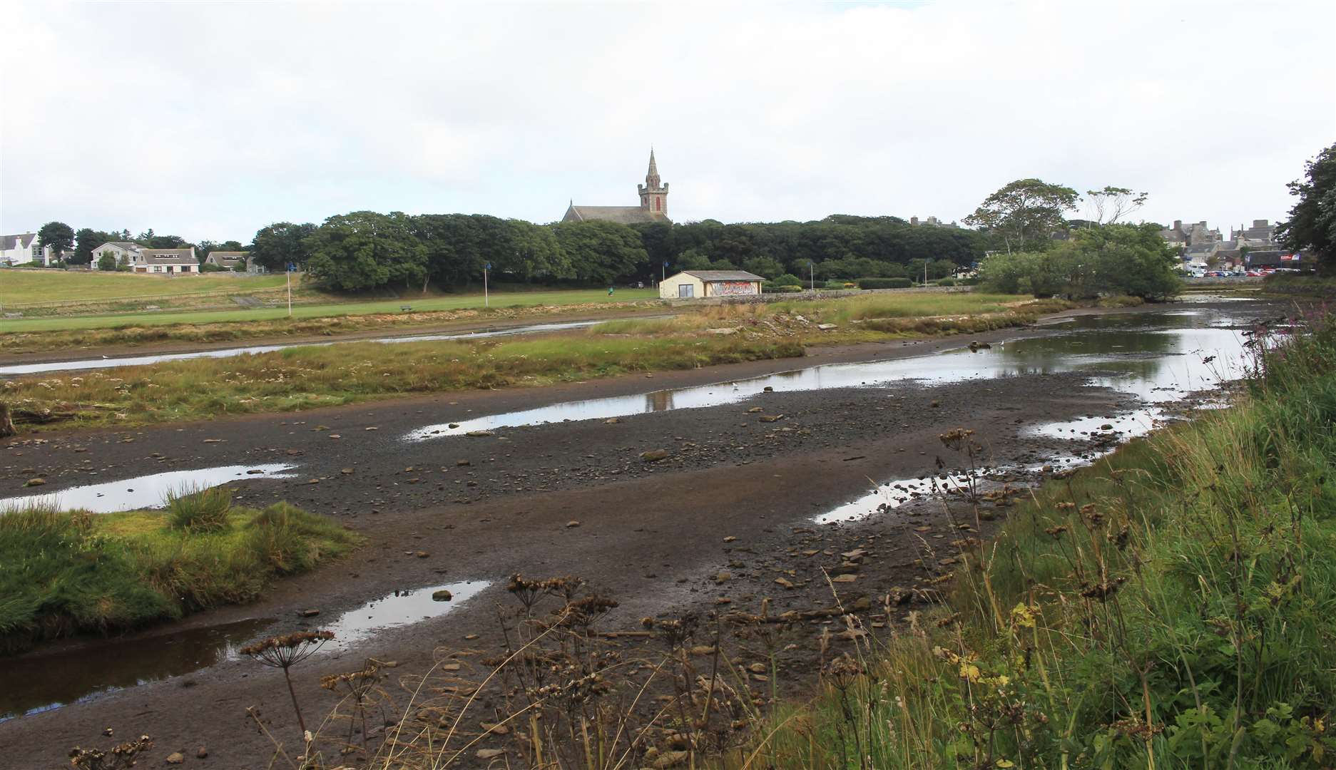 Wick River has been feeling the impact of the town's driest summer since 1955. Picture: Alan Hendry