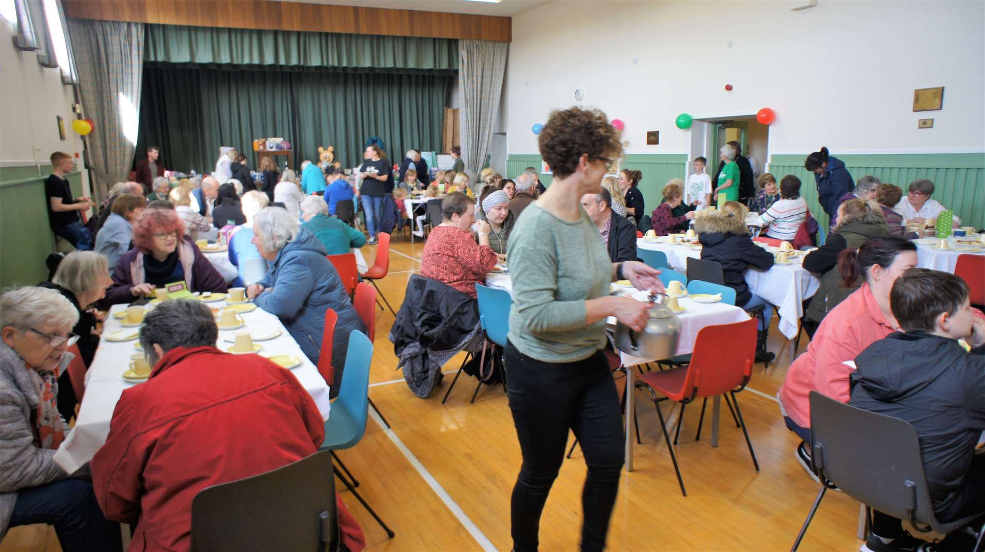 Many travelled from across the county and further afield for the Macmillan coffee morning event in Watten Village Hall. Picture: DGS