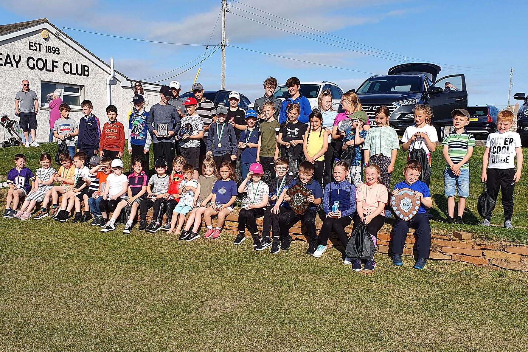 Youngsters who took part in the recent Reay Golf Club Junior Open, competing in various sections.