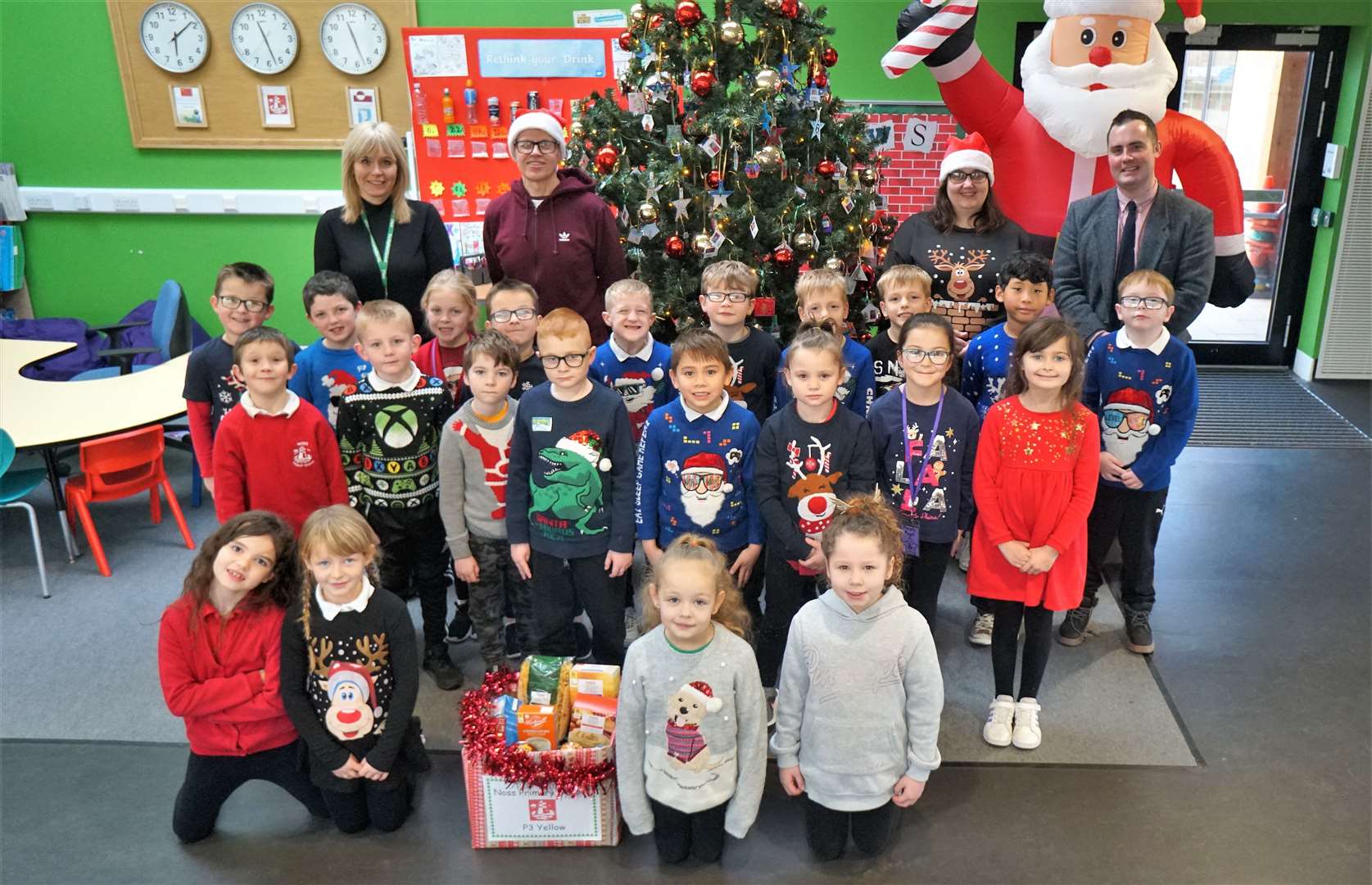 Noss Primary 3 Yellows did a reverse advent calendar and gave items each day to the Caithness Foodbank. Picture: DGS