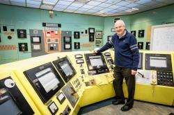 Dounreay heritage officer James Gunn in the Dounreay Fast Reactor control room.