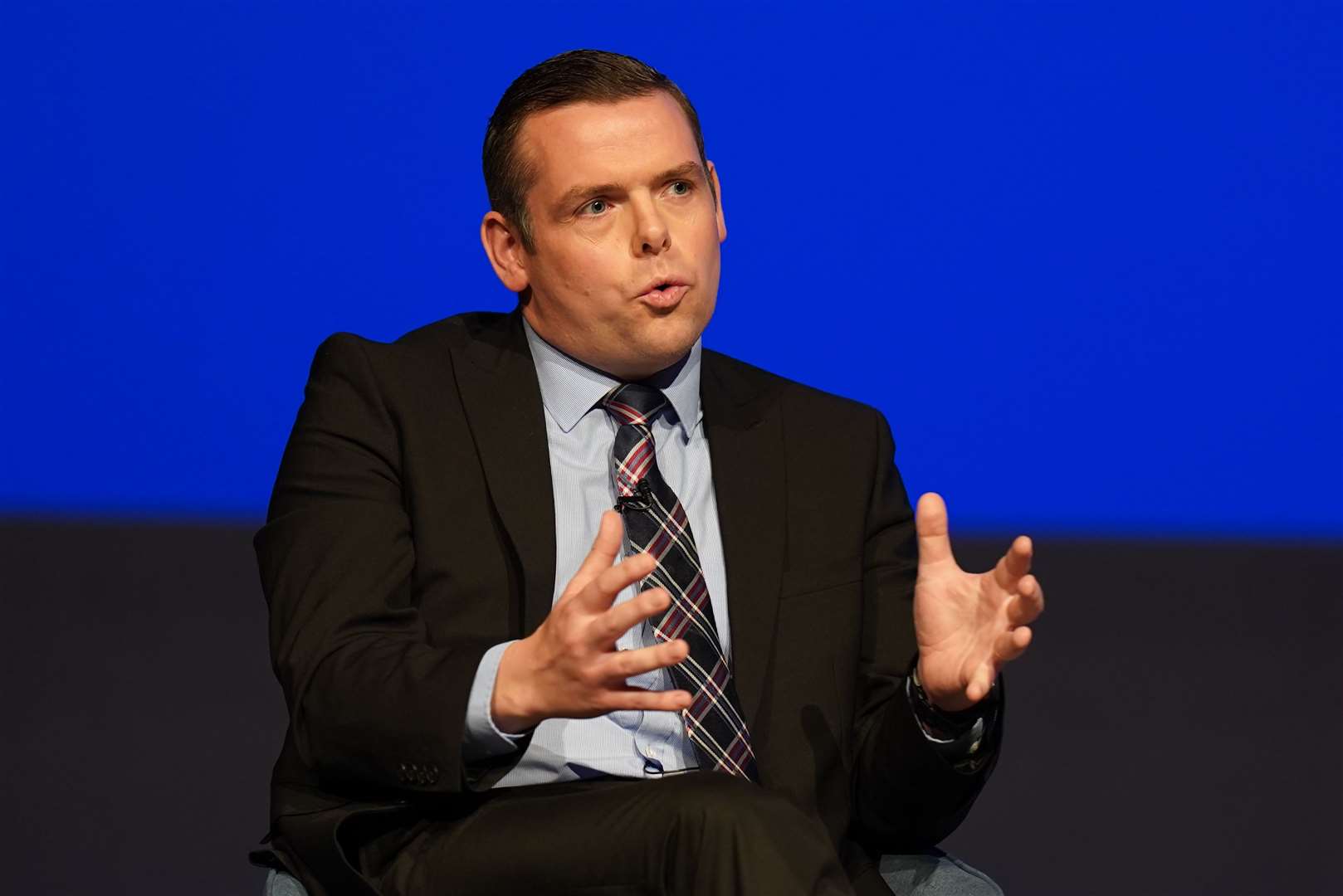 Douglas Ross, Scottish Tory leader, paid tribute to the late Queen in his speech. (Jacob King/PA)