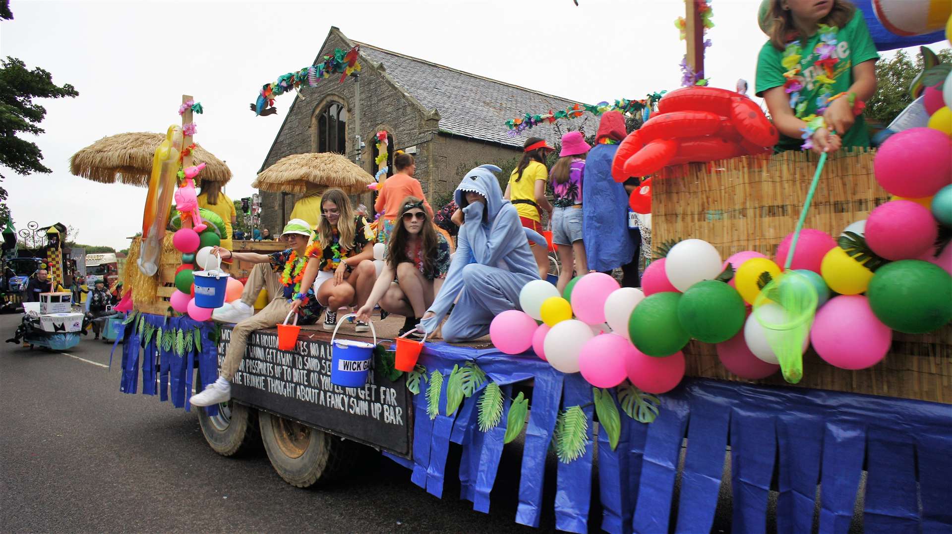 Procession of floats and fancy dress for Wick Gala Week 2022. Picture: DGS