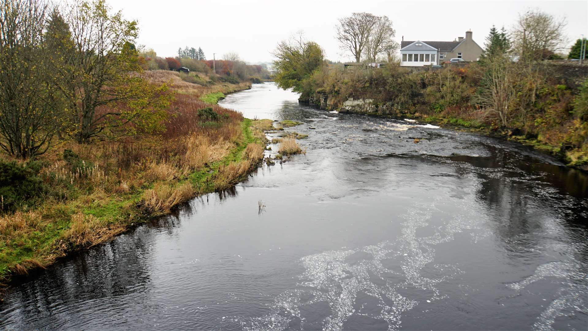 River Thurso in Halkirk where police searched through the night for Robert.