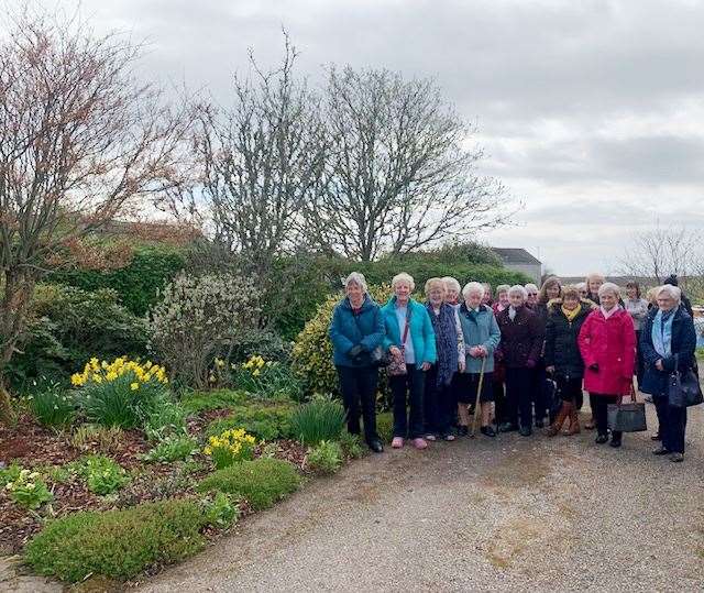 Members of Wick and District Gardening Club on their visit to Christine Mackay’s garden.
