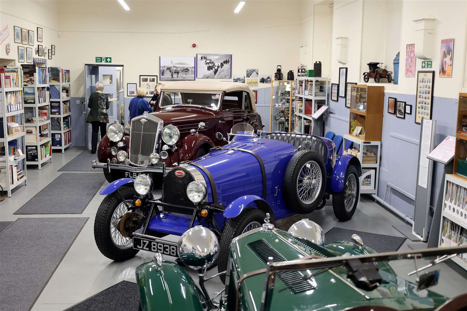 A replica Bugatti between two Wolseleys. Picture: James Gunn