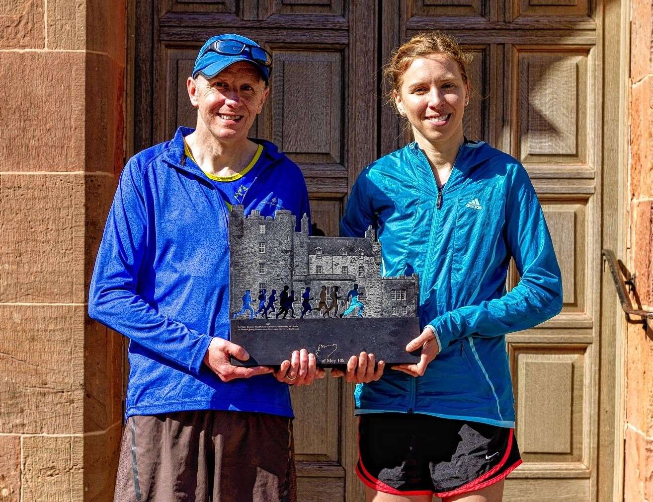The 2018 Castle of Mey 10k winners Kevin Cormack and Rhona Grant.