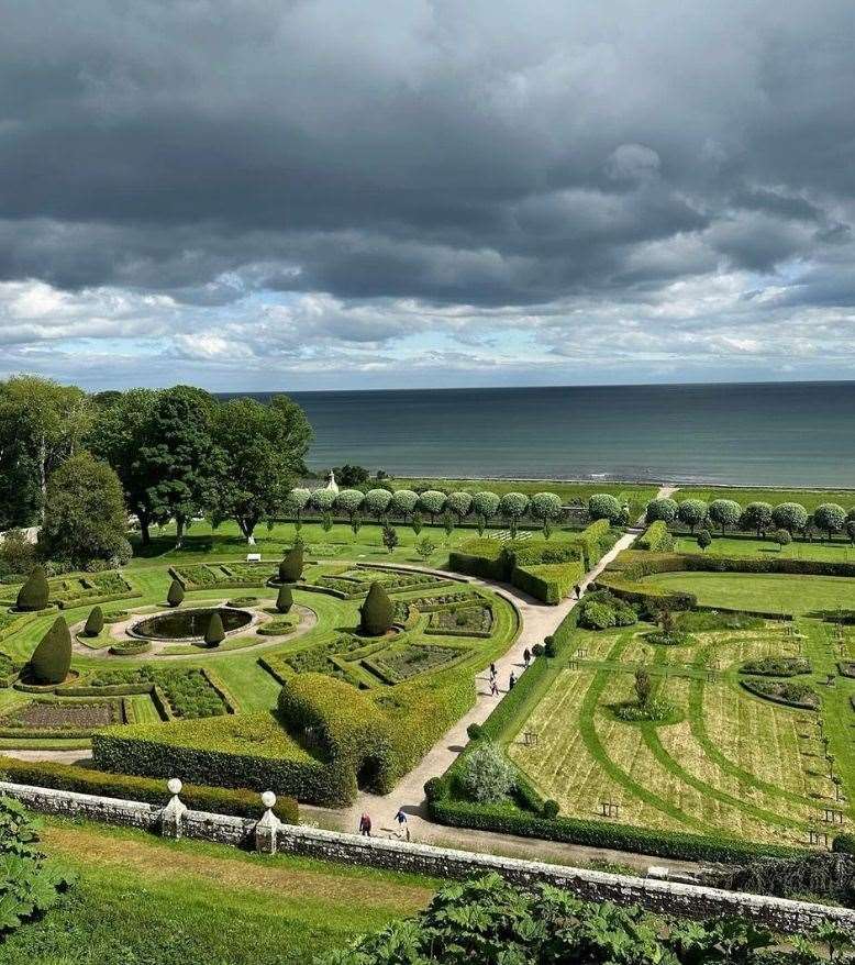Lily Collins shared photos from her visit to Dunrobin Castle in Sutherland. Picture: @lilyjcollins on Instagram.