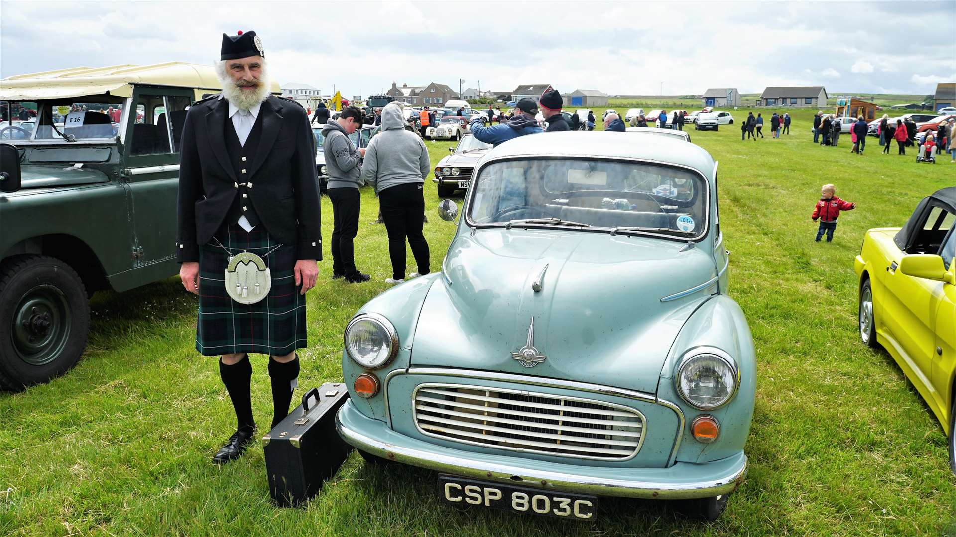 Dr Robin Wybrew from Watten with his 1965 Morris Minor. The car is very much in use and can be frequently seen out and about in Caithness. Picture: DGS