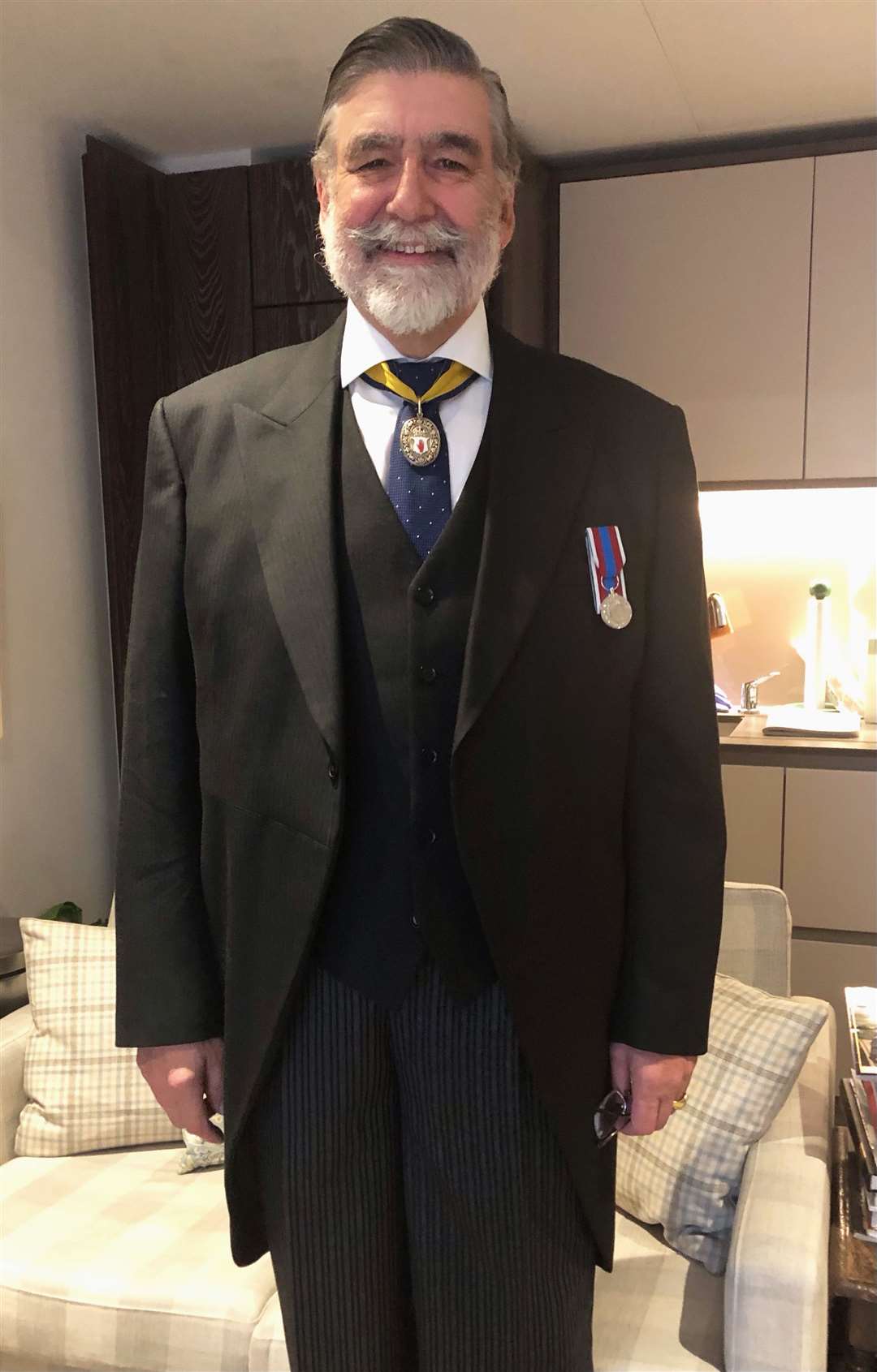 A snapshot of Lord Thurso taken by his wife Marion before he set off for Westminster Abbey.