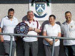 Winners Graham Bain and Johnny Robertson with runners-up Fiona Henderson and Alec Thomson.