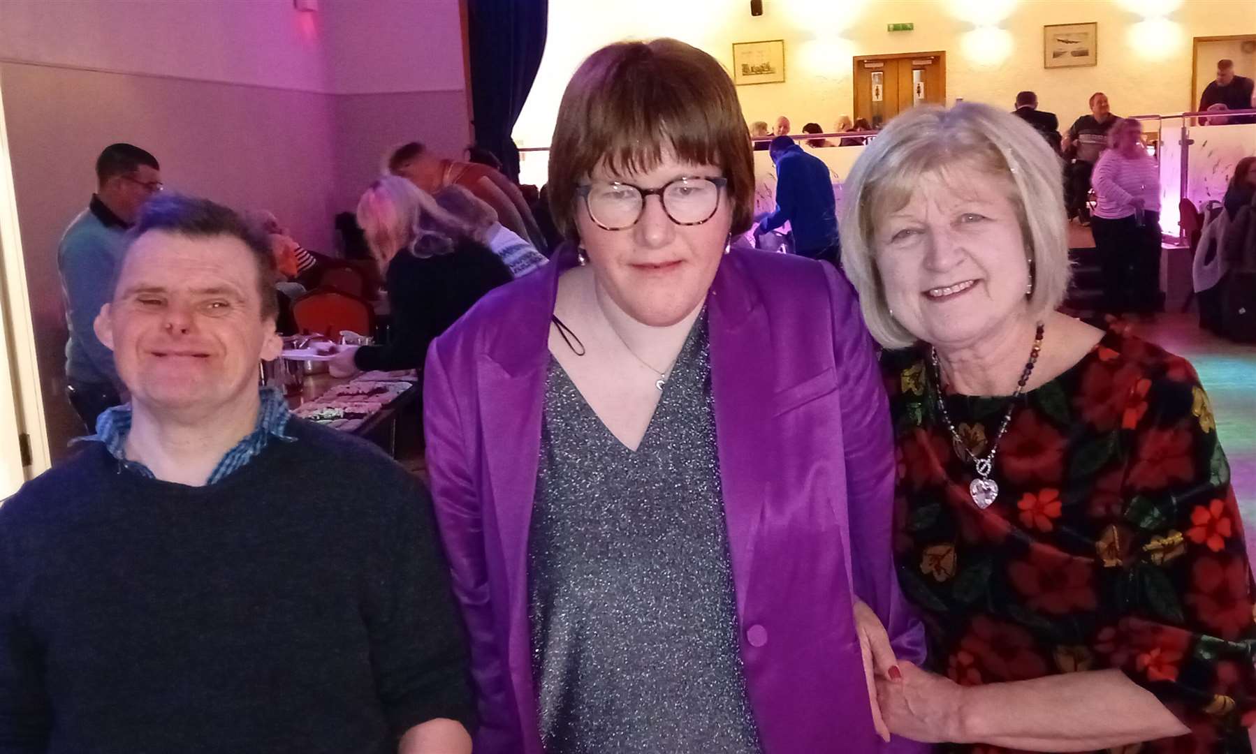 Brian Mackay and Tracey Mackenzie with Enable treasurer Glynis Mackay enjoying the Valentine dance. Picture: Willie Mackay