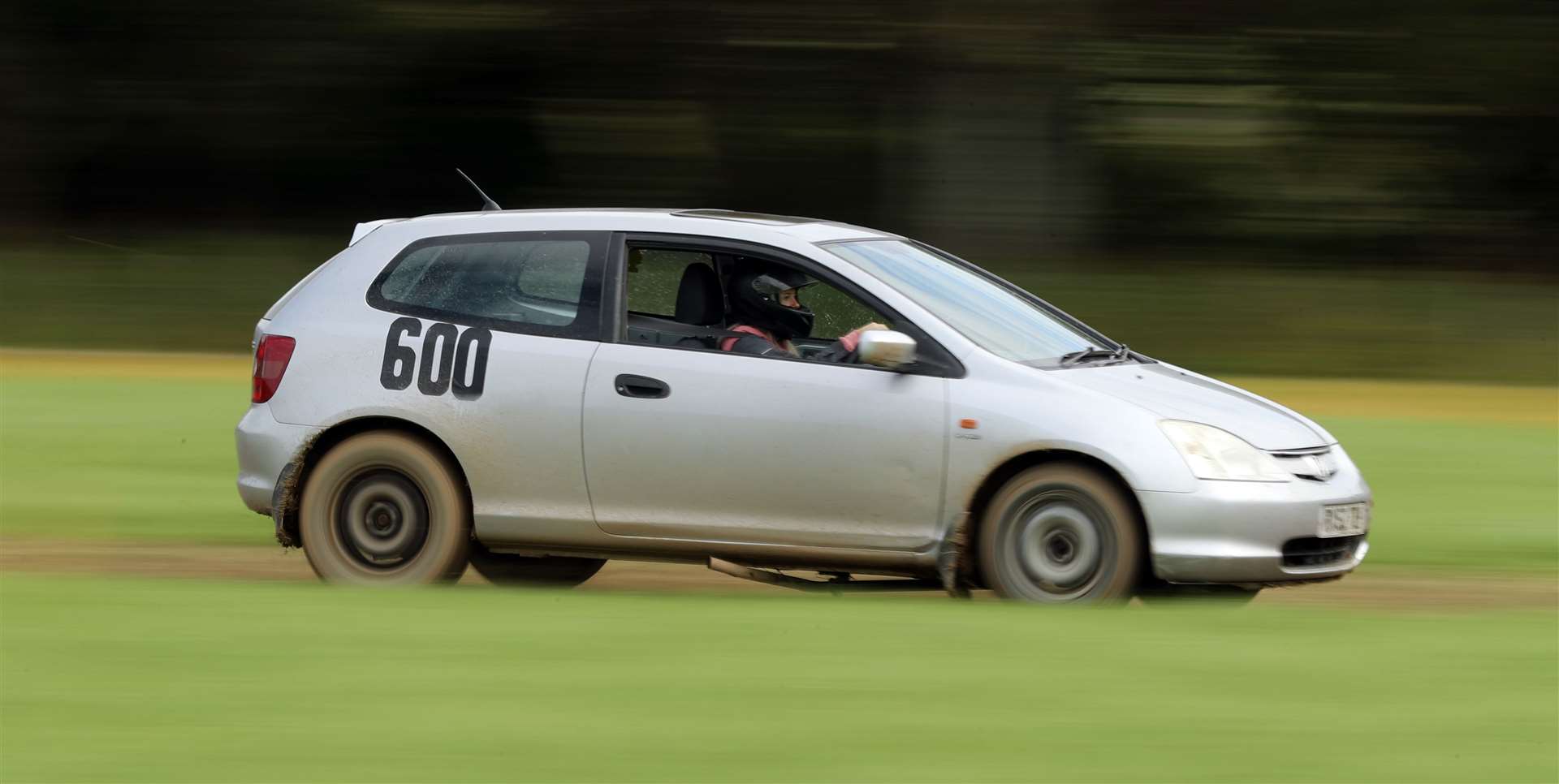 Terri Munro (Honda Civic) won the ladies' section in class nine in the latest autocross race day. James is using the panning technique here to convey the sense of movement. Picture: James Gunn