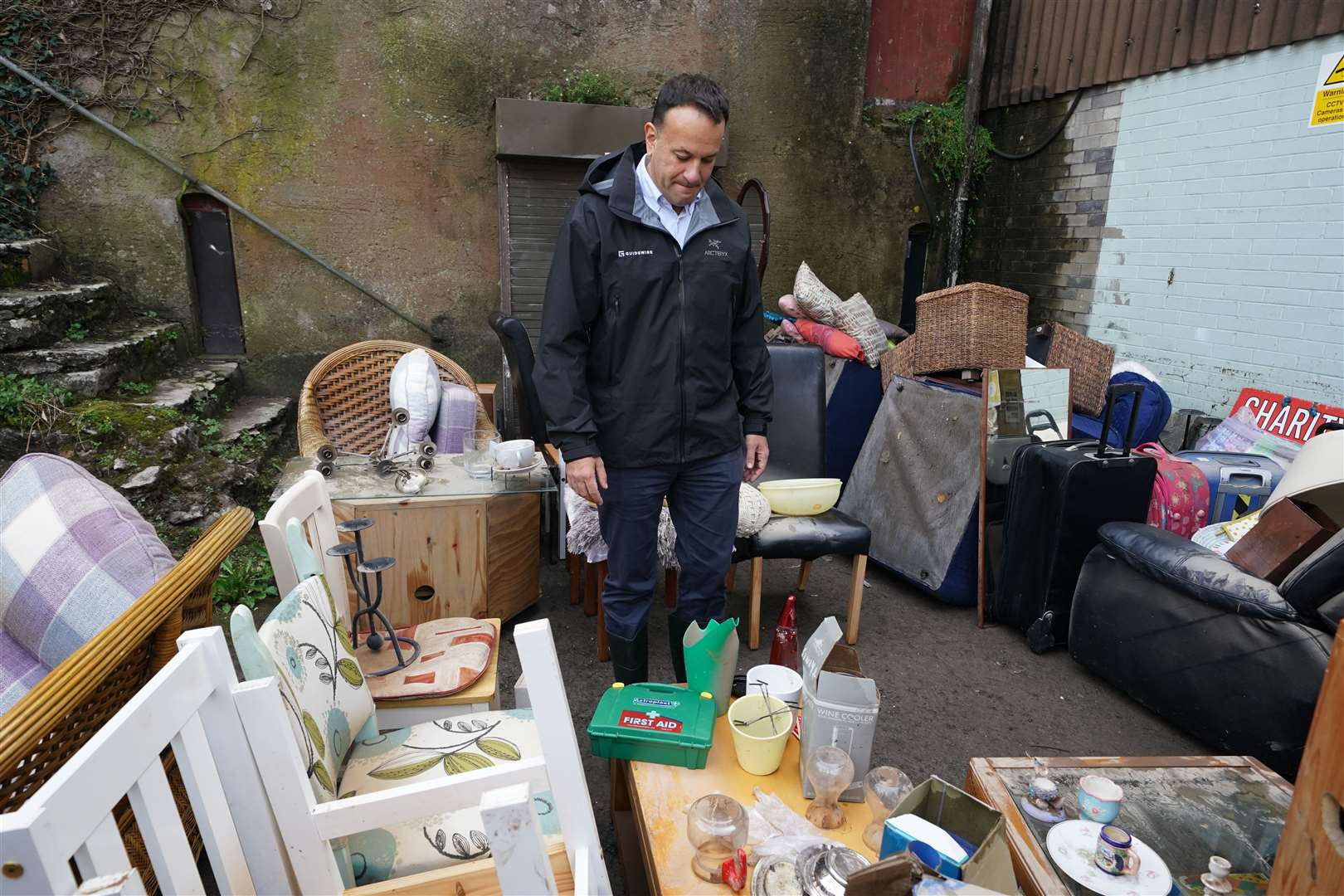 Taoiseach Leo Varadkar visited businesses in Midleton, Co Cork (Brian Lawless/PA)
