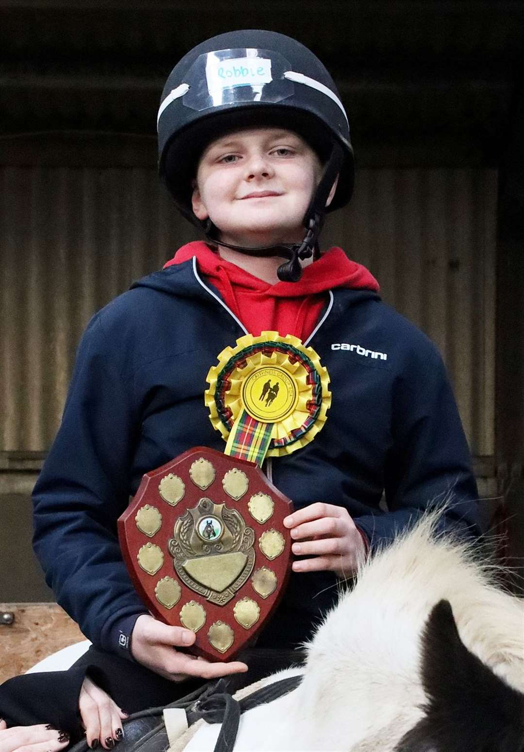 Robbie Fulton holding his award. Picture: Neil Buchan