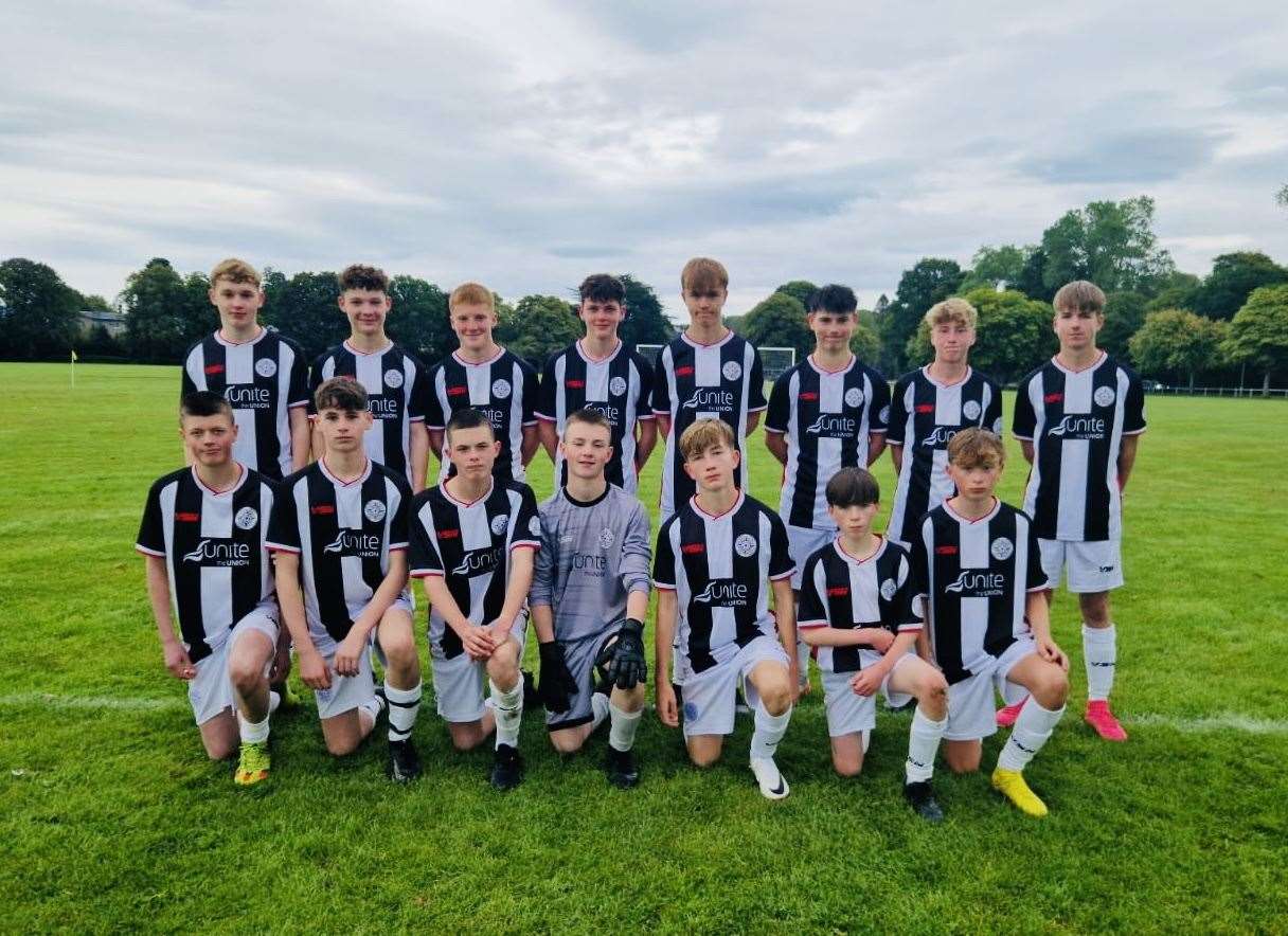 The Caithness United under-16 side that won 13-3 against Inverness Athletic at Bught Park.