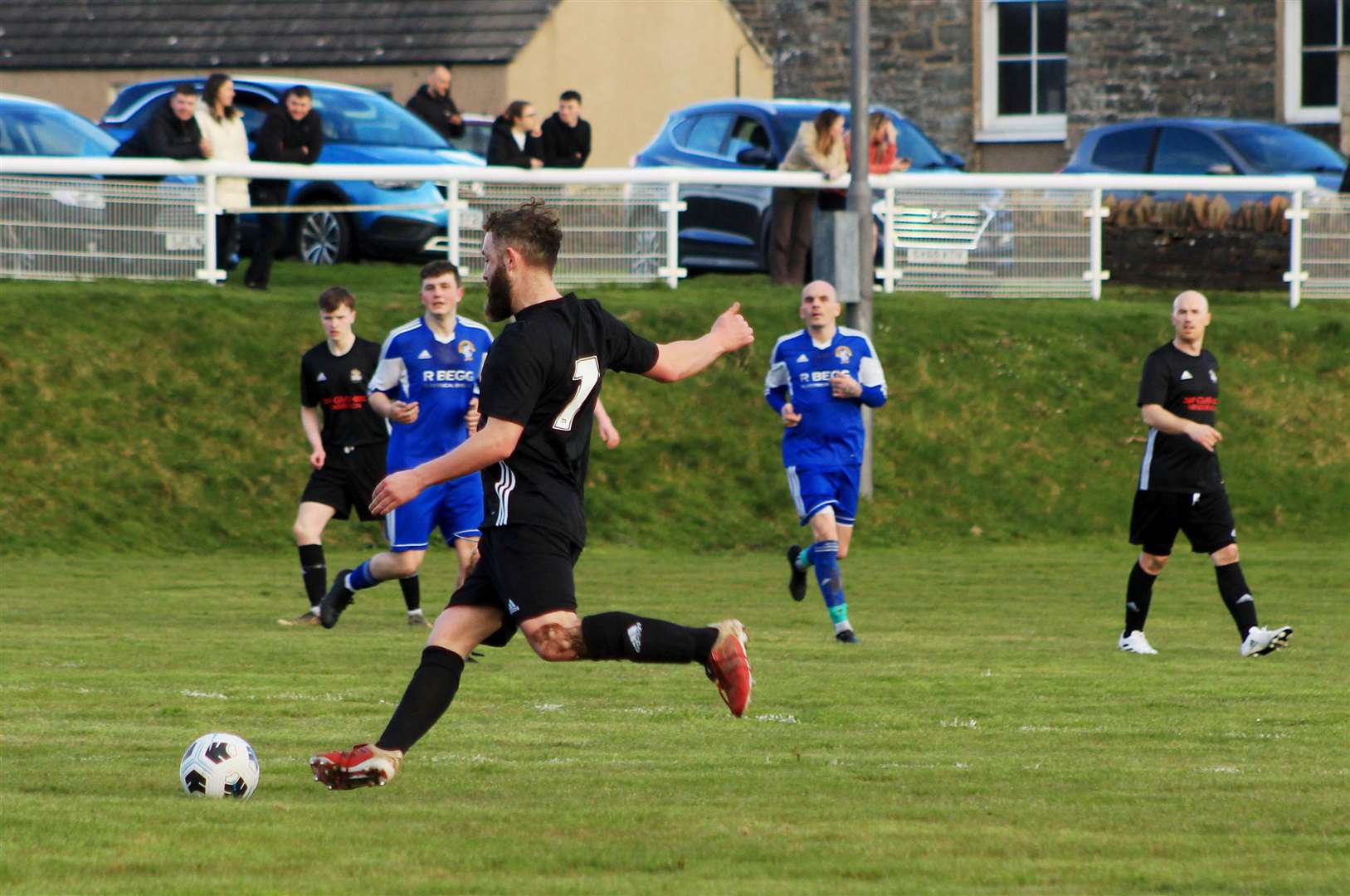 Bobby Gunn was praised for his finishing ability after another win for Lybster in Caithness AFA Division Two. Picture: Alan Hendry