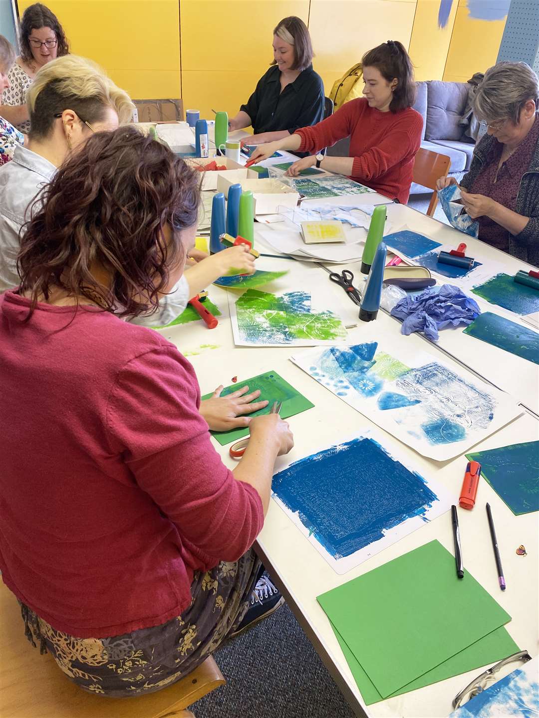 Craft activities in progress at a previous workshop run by Thurso Community Development Trust.