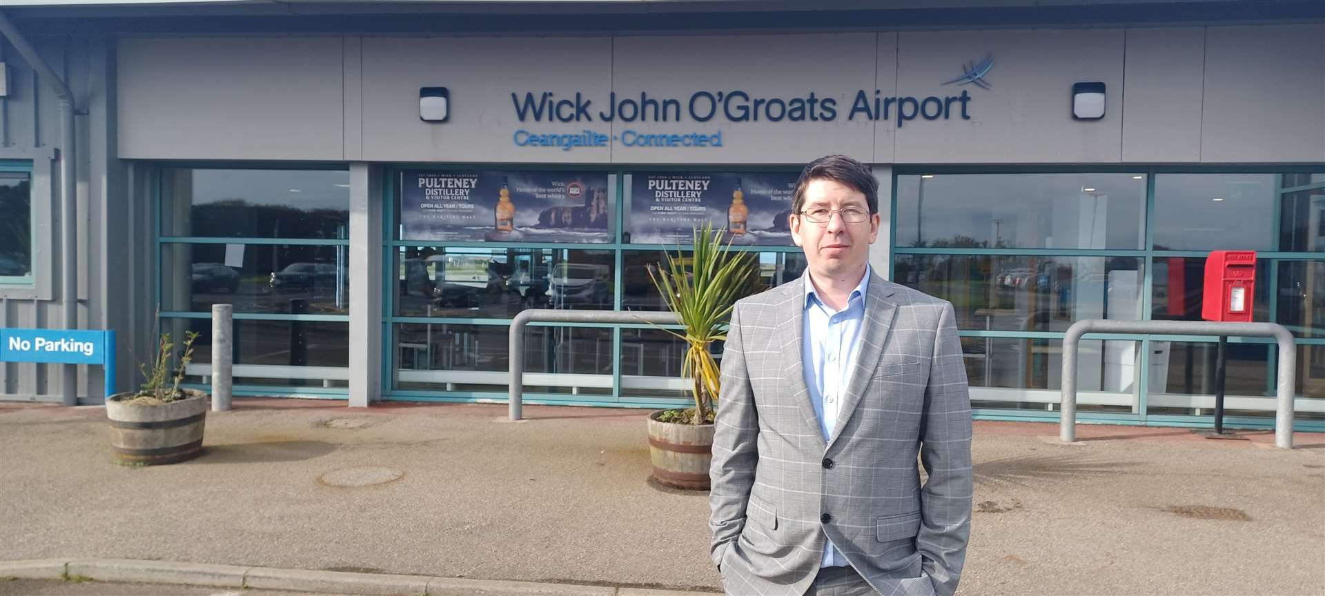 David Swanson at Wick John O'Groats Airport.