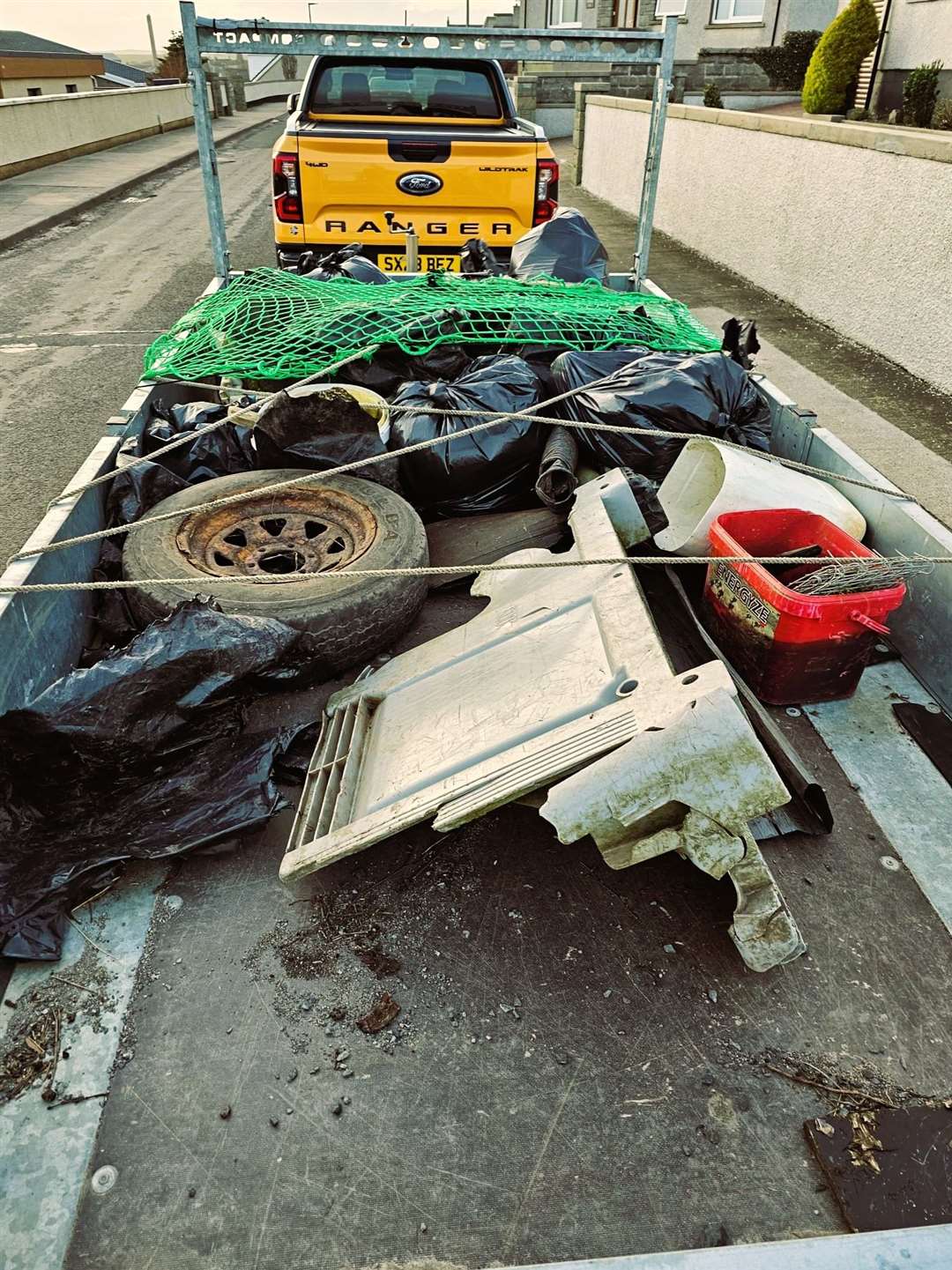 Some of the rubbish pulled from Wick river thanks to the selfless volunteers. Pictures: WPG