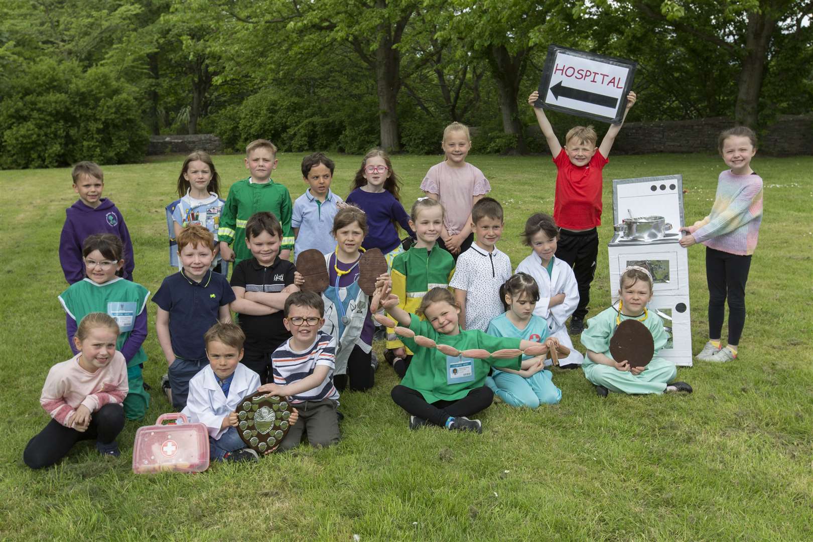 In the P3/4 dramatised song section for schools with four or more teachers, the winners were Newton Park P2j. Picture: Robert MacDonald / Northern Studios