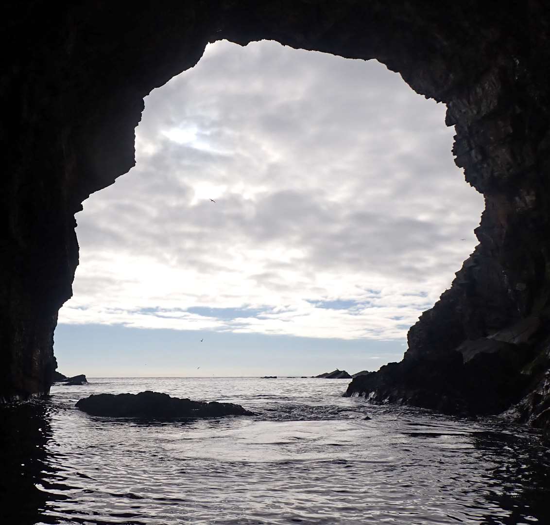 Sea cave near Dunbeath.