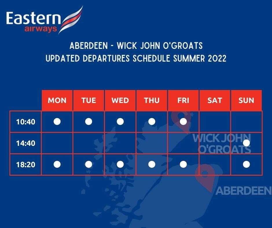 The new Aberdeen to Wick schedule is due to take effect from Sunday, August 7.