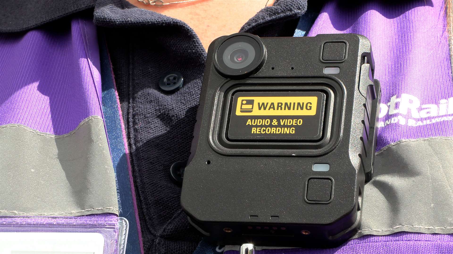 Security body worn camera that train staff will be wearing. Picture supplied