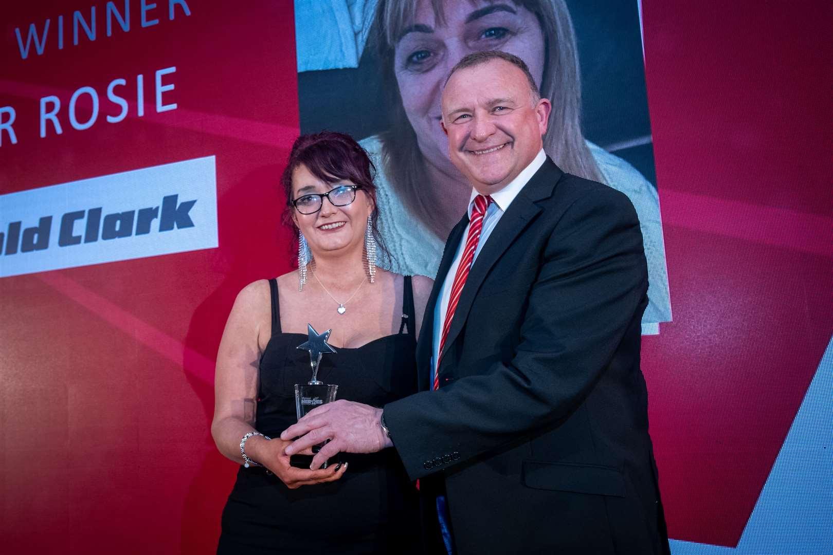 MP Drew Hendry with Clare Fraser who accepted the fundraiser of the year award on behalf of her mum Heather Rosie.