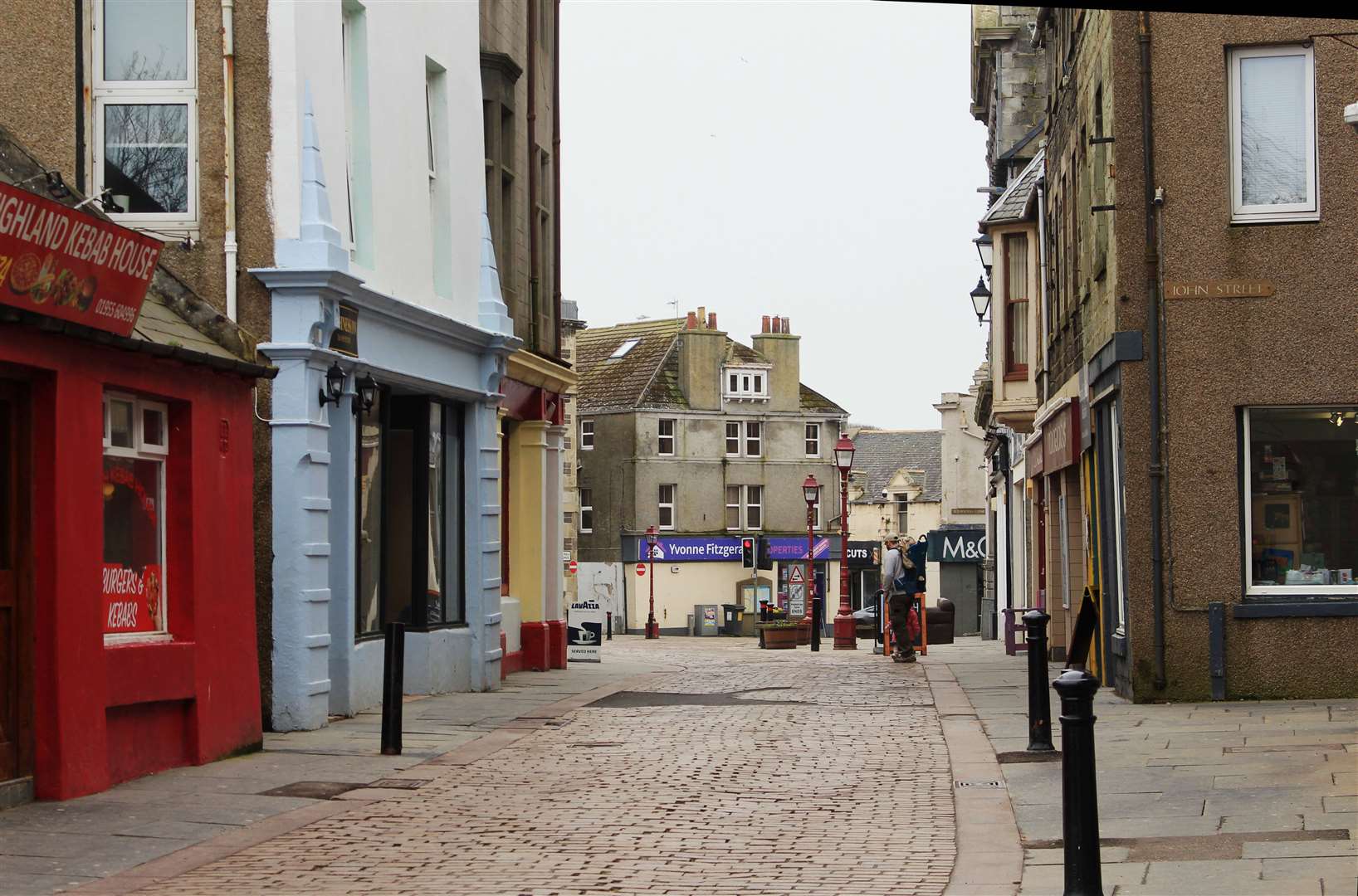 A view of the east end of Wick's High Street.