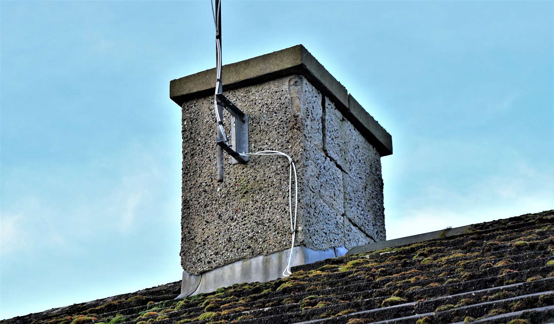 The tenants claim to have contacted the council about the cracked chimney but say they were ignored. Picture: DGS