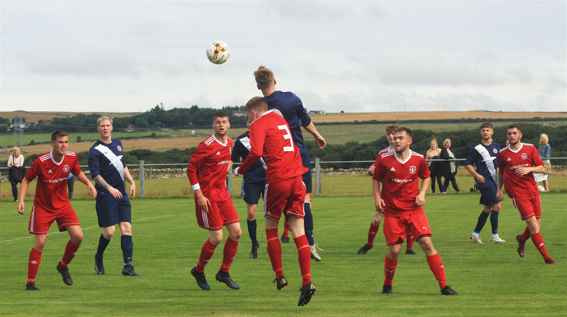 Halkirk against Thurso at Morrison Park on the opening weekend of the 2021/22 North Caledonian League season. The Anglers won 3-0 that day and went on to finish third in the table. Picture: Alan Hendry