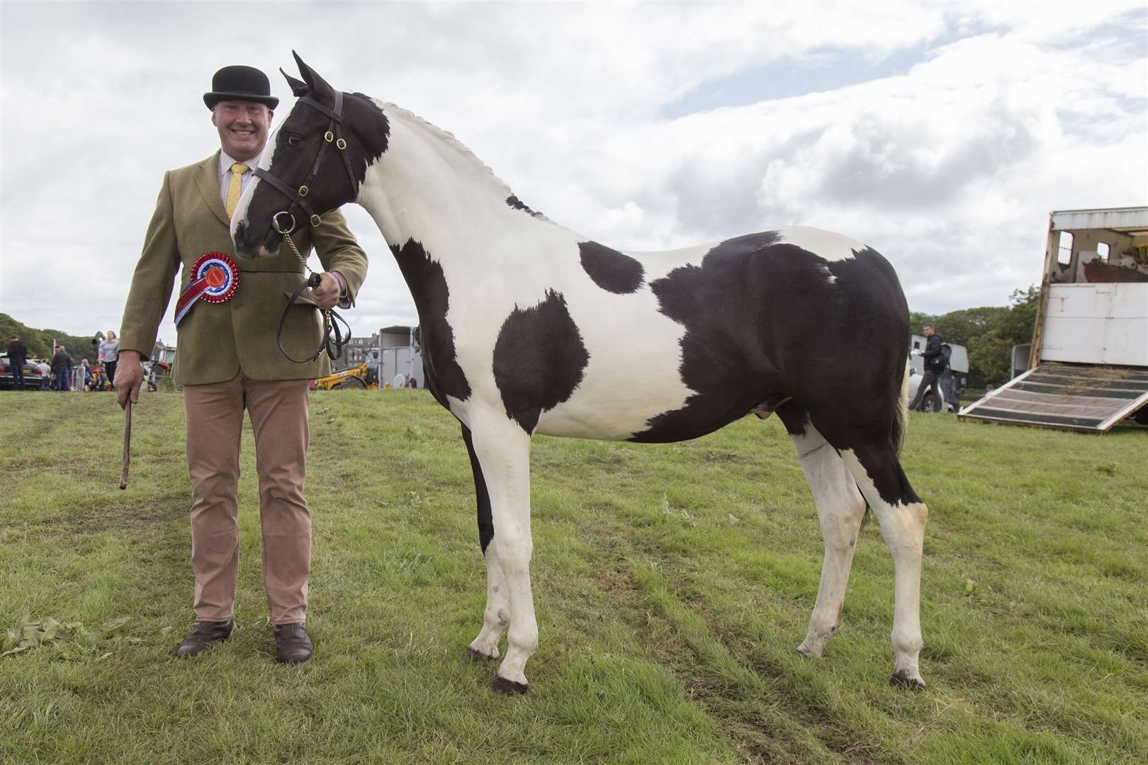 Russell Skelton of Team Skelton with Geraldine Harrold's horse, Independent Boy, which took the supreme horse championship. Picture: Ann-Marie Jones / Northern Studios