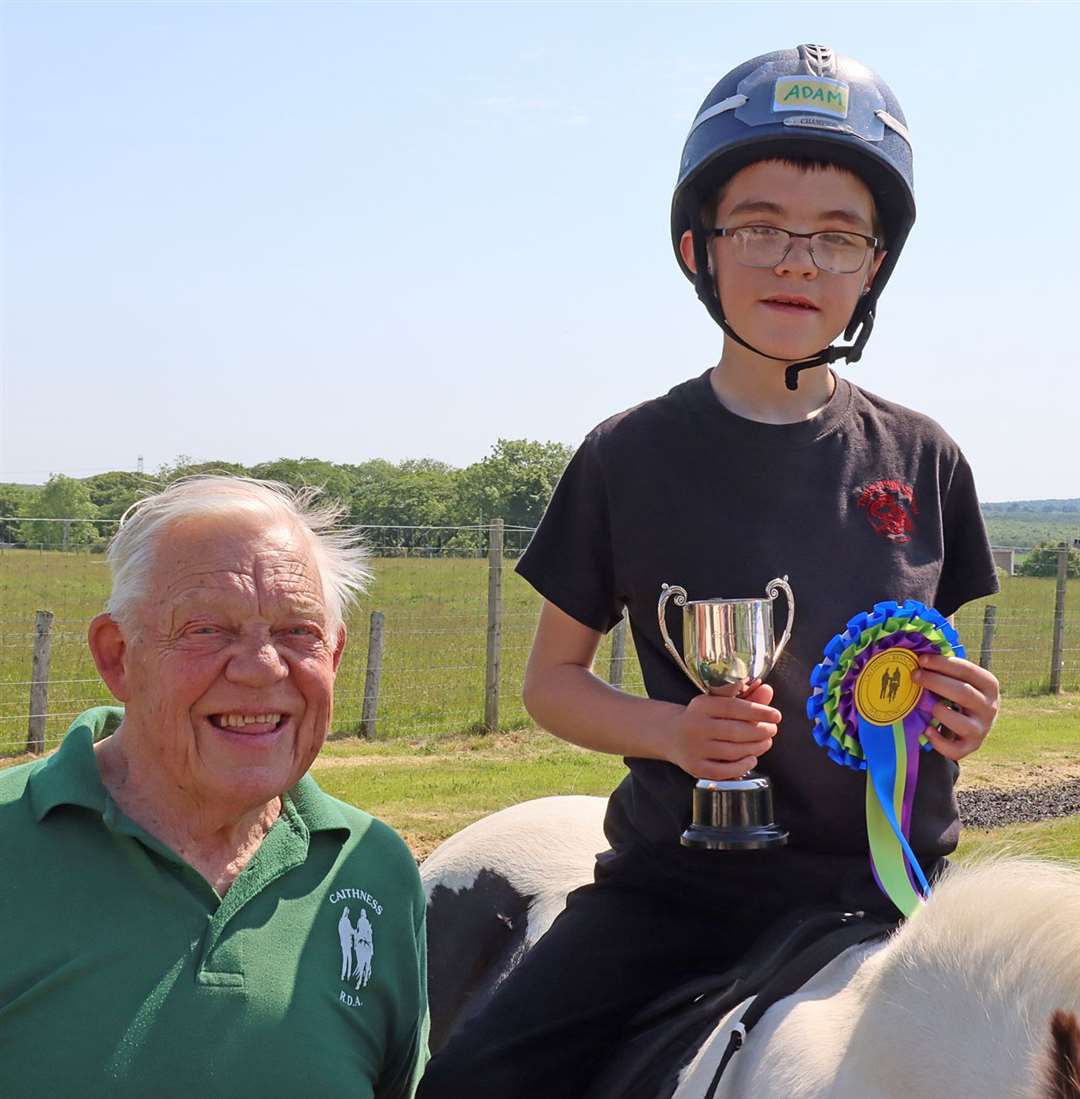 Adam Munro with Geoffrey Minter. Picture: Neil Buchan