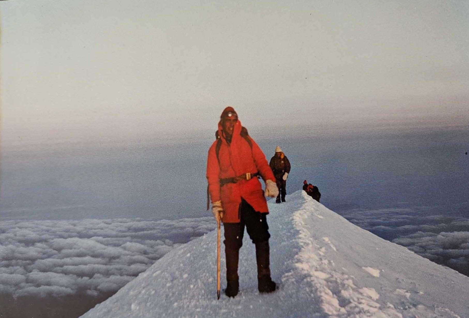 Fred Ward pictured on the summit of Mont Blanc in 1981 (Kathryn Mulville/PA)