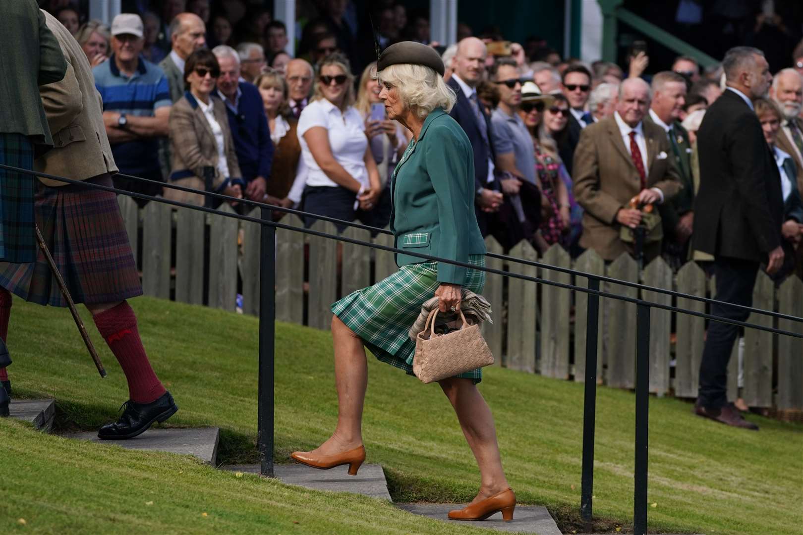 The Queen wore an outfit by Mr Roy (Andrew Milligan/PA)