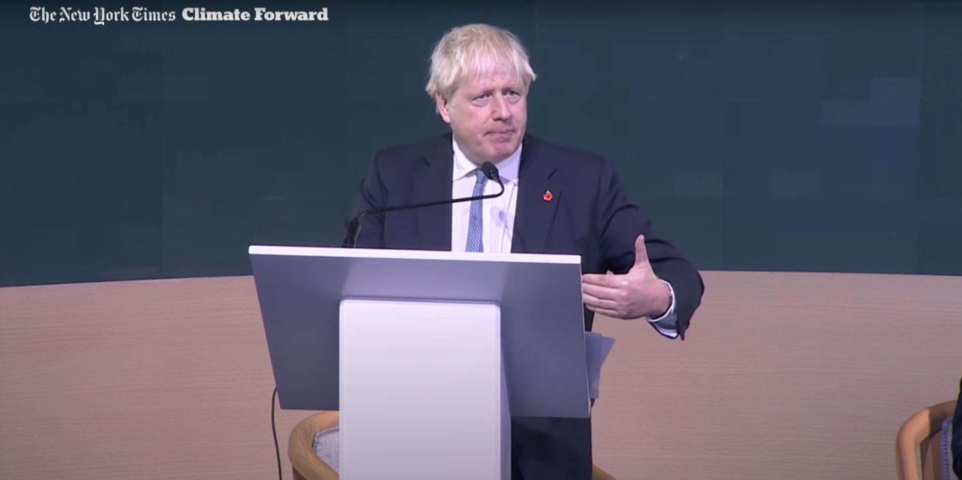A New York Times event at which former prime minister Boris Johnson gave a speech (New York Times/PA)
