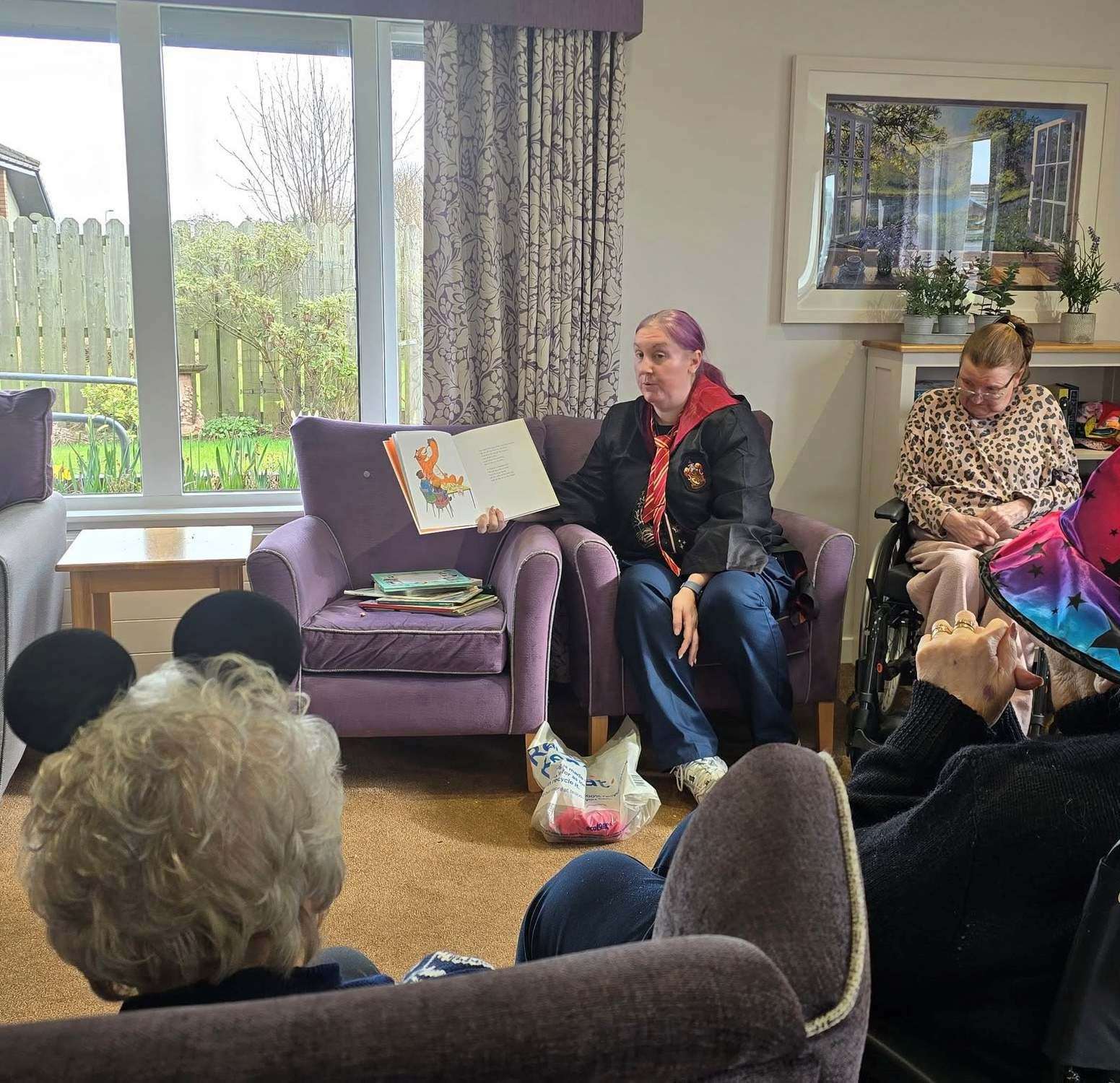 Jeanine reads The Tiger Who Came to Tea in Memory Lane, and they reminisce about reading that same book to their families over the years.