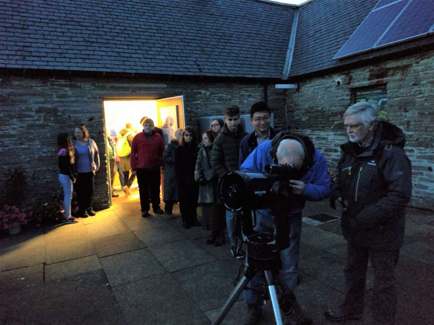 A queue to view Saturn during the latest Caithness Astronomy Group event. Picture: Keith Nicholson