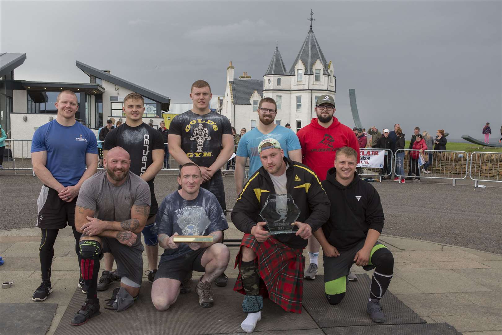 The competitors in the John O'Groats Strongest Man competition. Picture: Robert MacDonald / Northern Studios