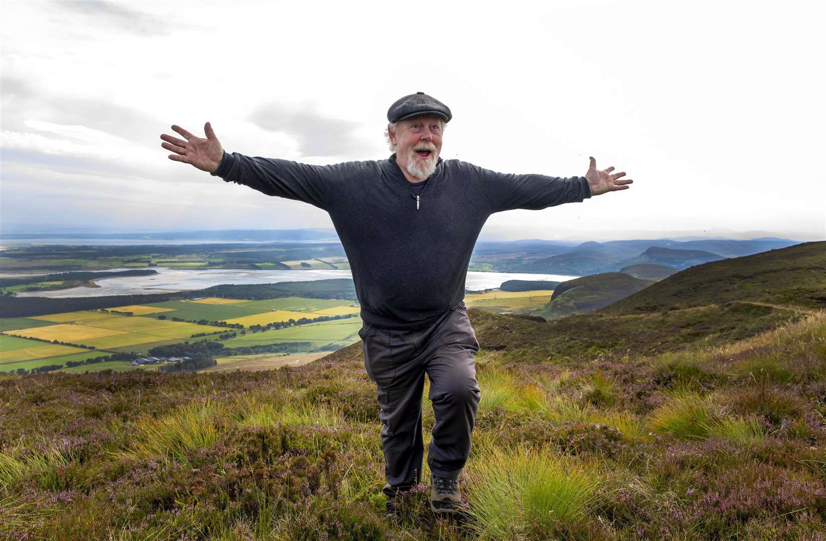 Jimmy Yuill enjoying the landscape around his home in Golspie. Picture: Trevor Martin Photography