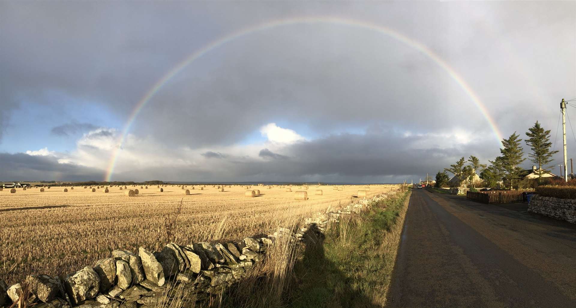 Neil Buchan sent this photo of a magnificent rainbow, taken this week from the Ackergill road-end en route to Castletown.