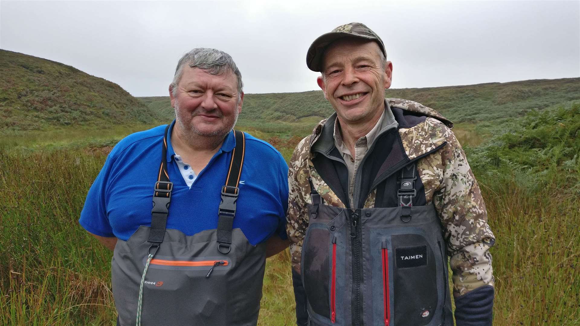 Winner Ian Cannop (left) and Toby Bracey, best fish, at the Loch Caluim competition.